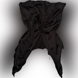 Black butterfly cut tube top